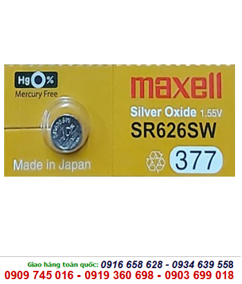 Maxell SR626SW-Pin 377, Pin Maxell SR626SW/377 Silver Oxide 1.55v (Xuất xứ NHẬT)